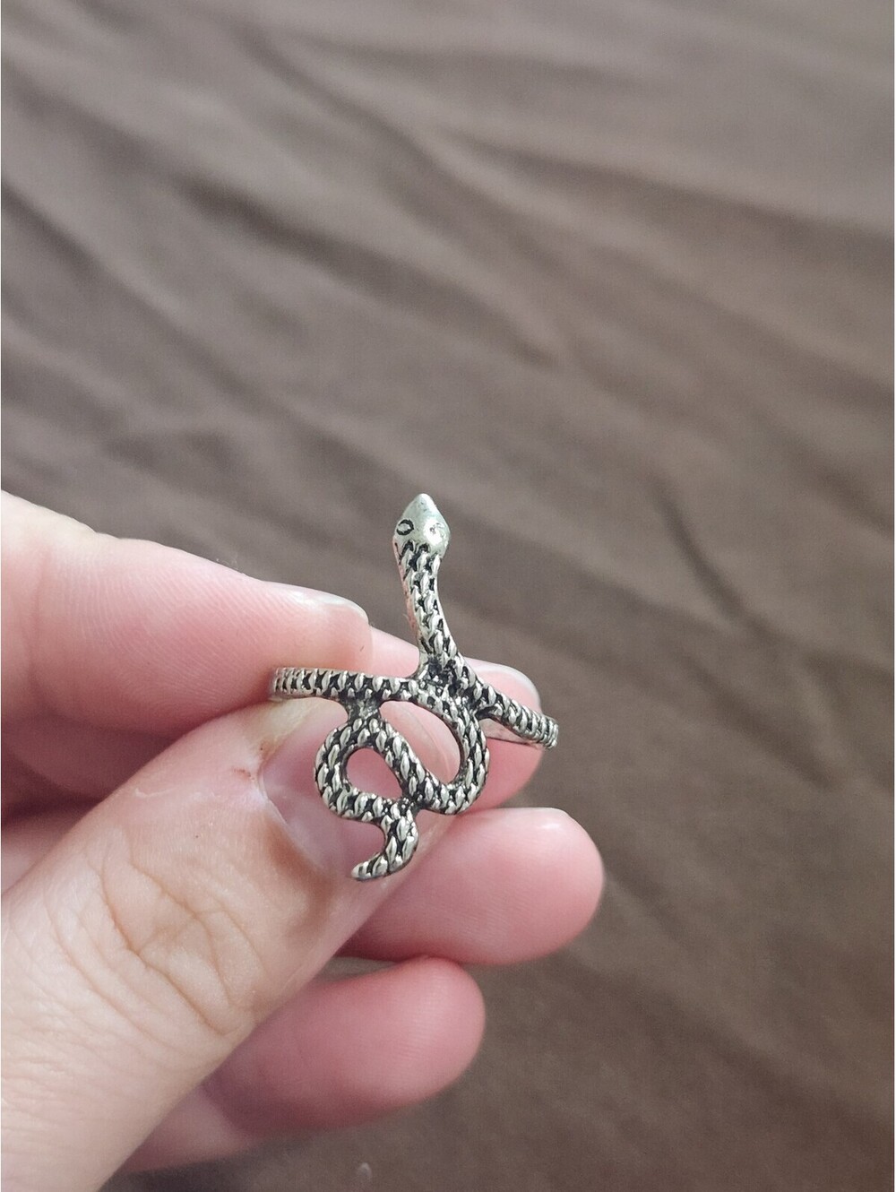 Vintage Silver Snake Design Ring Size 5.5